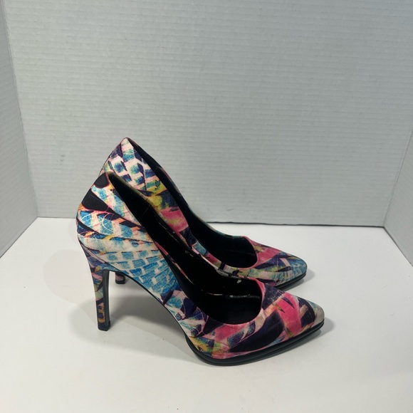 Call It Spring Multicolor Patterned Heels - Picture 1 of 6